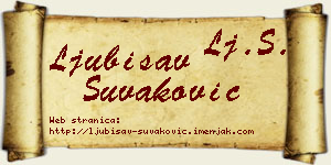Ljubisav Šuvaković vizit kartica
